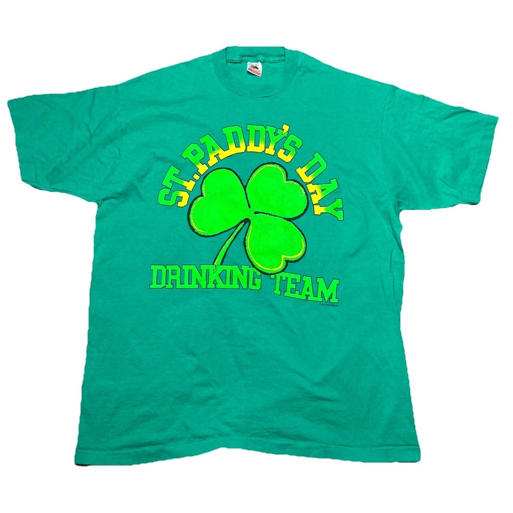 Vintage St. Paddy's Day Single Stitch T Shirt 2XL Made USA Fruit Of The Loom 90s